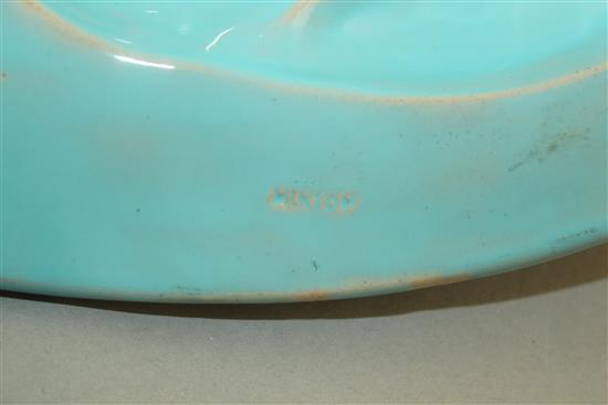 A Minton majolica game pie dish and cover, date code for 1861, 37cm